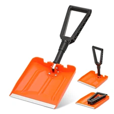 MoNiBloom Foldable Snow Shovel Portable Car Shovel Snow Removal Tool For Outd...