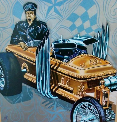 2-PACK RAT FINK ED ROTH RAT ROD HOT ROD MOTORCYCLE STICKER VINTAGE ...