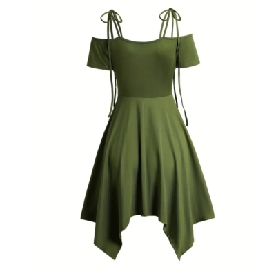 slim fit dress slacks BABARONI Sheath/Column One Shoulder Satin Prom Dress Olive Green Plus size, Olive Green / US18
