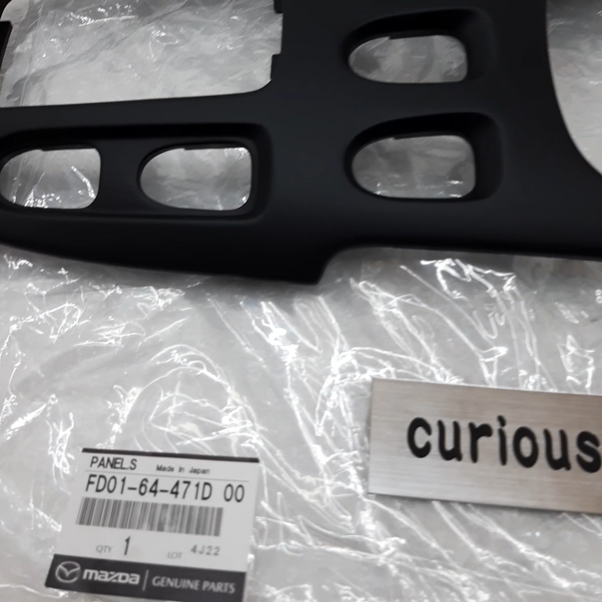 Mazda RX-7 FD3S LHD Center Console Cover Shift Panel Trim OEM FD01