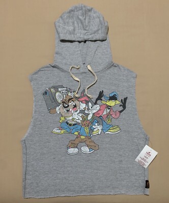 TRUNK LTD Bugs Bunny,Taz,Daffy Duck Sleeveless Pullover Hoodie Retail: $90 (NWT)