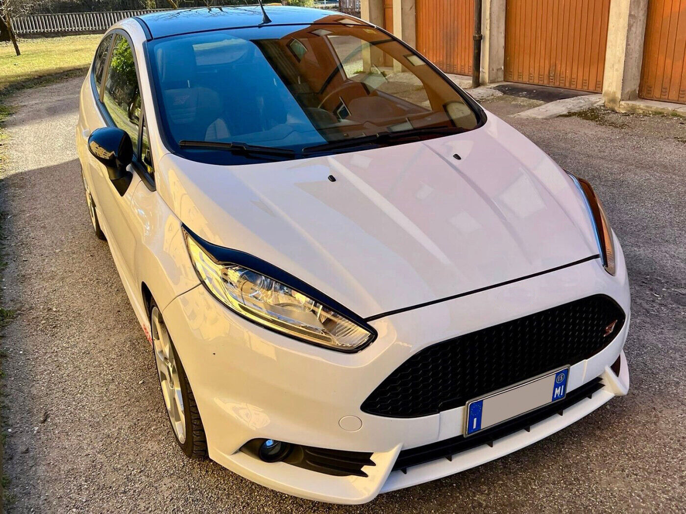 Eyebrows for FORD FIESTA MK7 2012-2017 headlight eyelids lids ABS Plastic Black