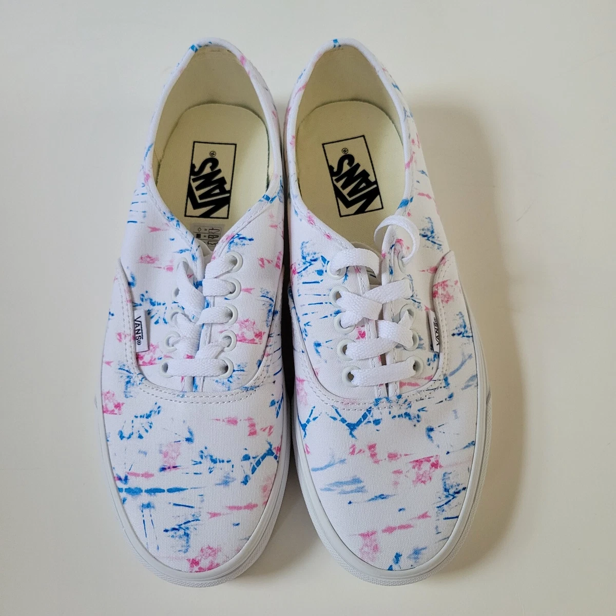 vans white tie shoes