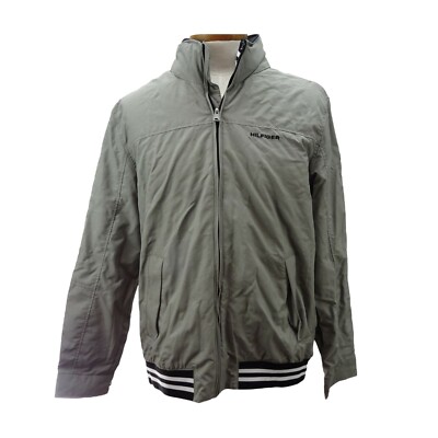 Tommy Hilfiger The Regatta Mens Jacket Water Stop Gray Size L