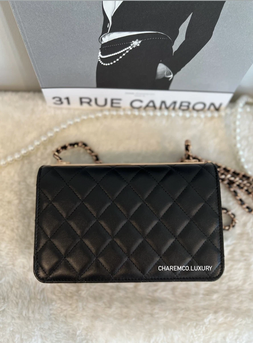 Chanel Trendy CC Wallet On Chain WOC - Black With Rose Gold Hardware 22C  for Sale in Fountain Valley, CA - OfferUp