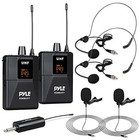 Pyle Pdwmu211 Dual Uhf Wireless Microphone System Portable Professional Cordless