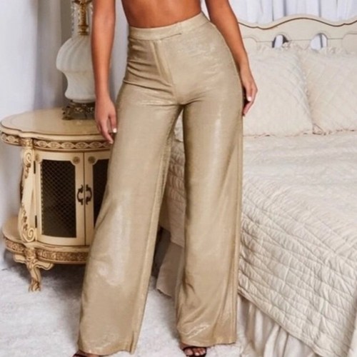 Oh Polly golden flared wide leg 