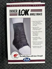 FLA Orthopedics Professional Grade Inner Lok 8 Ankle Brace Black Size L