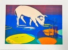 Andy Warhol Fiesta Pig 184 print, 22.5"x30"in Numbered Ed. of 200 - 1979 NYC