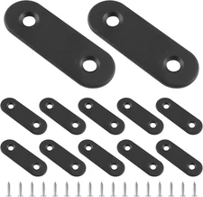 12 Pack Flat Straight Brace Bracket Mending Plates with Screws, 1 7/8 Inch
