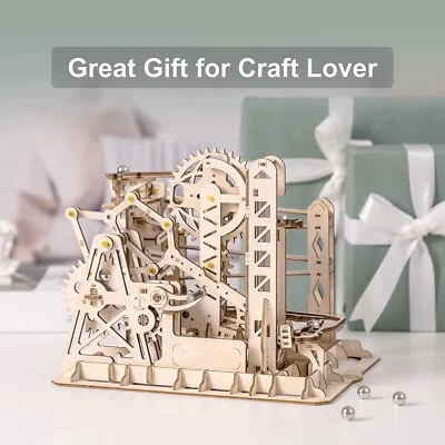 ROKR ROBOTIME DIY Murmelbahn Spiel 3D Holzpuzzle Achterbahn Modellbaukasten Spielzeug