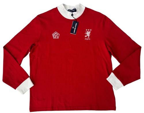 New Polo Sport Ralph Lauren Jersey Red MockNeck 100% Cotton Pullover Shirt Large