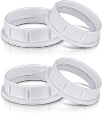 Light Socket Shade Rings,Aluminum Threaded Ring 1-1/2" White Aluminum