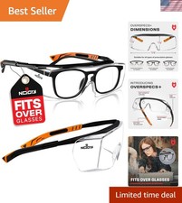 Safety Glasses Over Eyeglasses for Men and Women with Anti Scratch Lenses and...