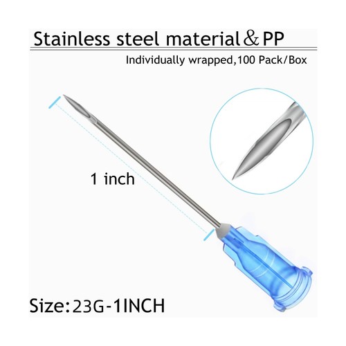 100 Pack Disposable 3ml/cc Lab Syringes with 23Ga 1 Inch Needle Luer Lock, In... - Picture 3 of 7