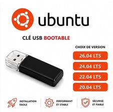 Cle USB Ubuntu Linux Bootable - 4 Versions Disponibles - Guide PDF