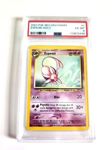 Pokemon Espeon Holo Neo Discovery 1/75 - PSA 6