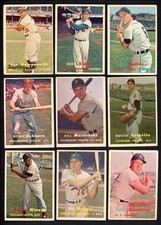 1957 TOPPS SET LOT 288 DIFF MID GRADE CAMPANELLA KALINE 547320 (KYCARDS)
