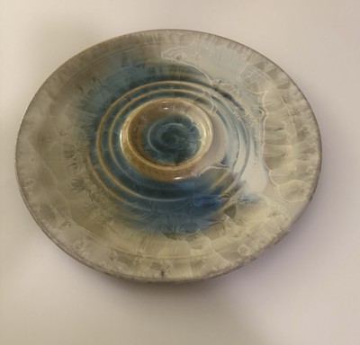 Bill Campbell Studio Art Pottery Olive Oil And Bread Plate!