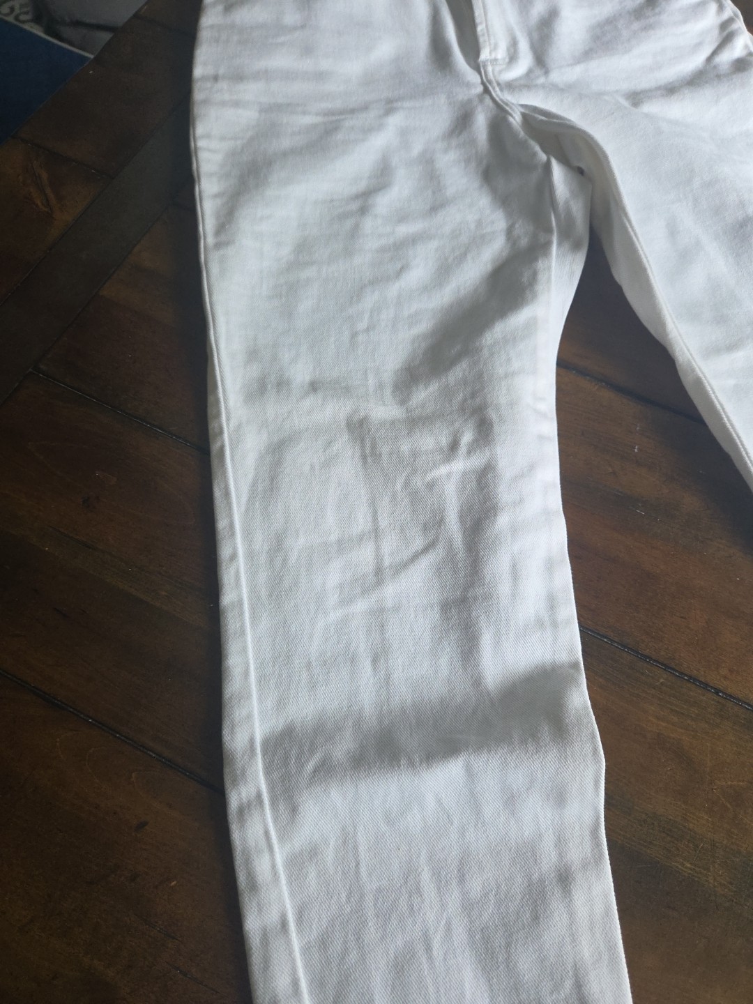 Vintage 90s Bongo Jeans by Gene Montesano White Denim High Waisted Size 13L Y2K image 6