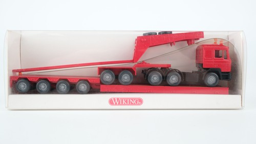 Wiking H0 5050235 MAN A. Scholpp tractor con plataforma baja rojo | Zustand: Gebraucht