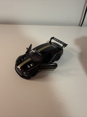 Bentley Continent GT3 Black Kinsmart Toy Car Model 1/38 Scale Diecast Metal New