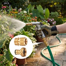 Gold Solid Brass Hose Quick Connect Fittings, 3/4" GHT Universal Connection