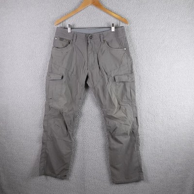 Kuhl Mens Grey Cargo Pants Vented Knee Crotch Outdoor Hiking 32x30