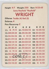1971 APBA Football 1970 Season Rayfield Wright HOF 0q3