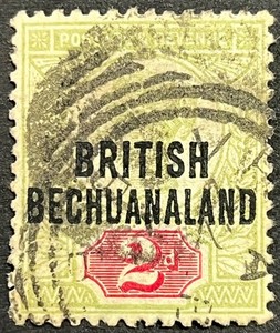 Bechuanaland, Queen Victoria w/Overprint, 2 Pence, Scott 34, Used, F-VF