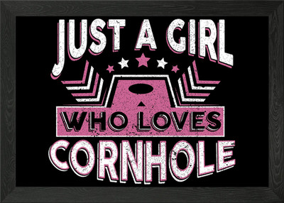 Cornhole Player Team Bean gerahmtes Wandbild Poster Leinwanddruck Bild