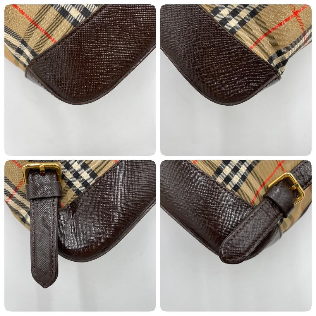 Burberry Leather Drawstring Backpack Shadow Horse… - image 8