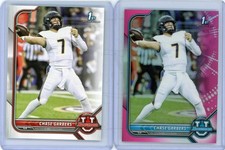 * CHASE GARBERS * 2022 BOWMAN CHROME 1ST PINK REFRACTOR HOLO RC + BASE # 51