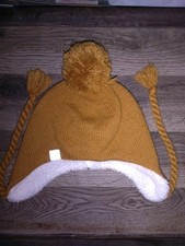 Timberland Tan Kids Beanie Winter Hat Size 5-8 Years