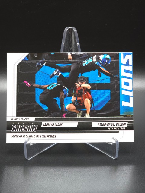 SUPER CELLY! Jahmyr Gibbs & Amon-Ra St. Brown 2025 Panini Instant SP Lions #172