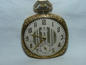 VINTAGE BANNER POCKET WATCH " SCHEIN & ENGEL " 6 JEWELS - PARTS OR REPAIR