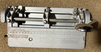 Vintage Bates Hummer (3) three hole punch heavy duty adjustable