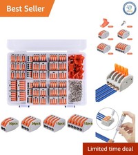 115 PCS Quick Disconnect Lever Wire Connectors Kit for 28-12 AWG Electrical T...