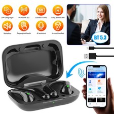 144 Language Translator Earbuds Bluetooth 5.3 Wireless Headphones Air Conduction