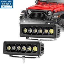 2pc For Jeep Wrangler 6 120w Pro Cree Led Work Lights Bar Driving Fog Spot Pods 2pc For Jeep Wrangler 6 120w Pro Cree Led Work Lights Bar Driving Fog Spot Pods