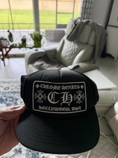 Men's Chrome Hearts Hat White/Black Designer