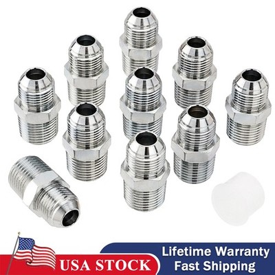 NEW 10Pack 1/2'' JIC 37° Male x 1/2'' NPT Male Hydraulic Hose Adapter Fittings US