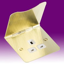 Knightsbridge Flat Plate Brushed Brass Full Range, Switches, Sockets & Dimmers