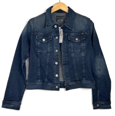AG Adriano Goldschmied Robyn Denim Jean Jacket Women's Medium Dark Wash Trucker