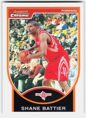 2007-08 Bowman Chrome Refractor Shane Battier #57 #/299 Houston Rockets SN