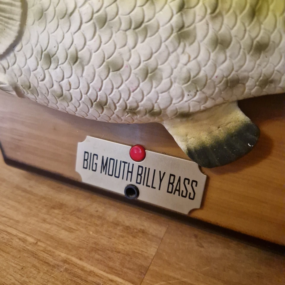 BIG MOUTH BILLY BASS POISSON CHANTANT TBE NON FONCTIONNEL 1999 PECHE DECORATION - Photo 2/4