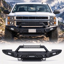 Heavy Duty Front Bumper W Winch Plate 2x 48w Led For 14-15 Chevy Silverado 1500 Heavy Duty Front Bumper W Winch Plate 2x 48w Led For 14-15 Chevy Silverado 1500