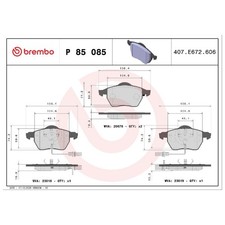 Satz Bremsbeläge Bremsklötze vorne für Audi A6 C5 4B2 4B5 C6 4F2 4F5 | 243683