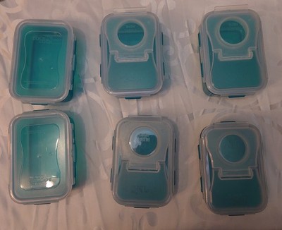 LocknLock 6 Frischhaltedosen 3 verschiedenen Größen 360ml-600ml - Capriblau