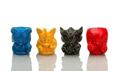 Sonic The Hedgehog Geeki Tikis Sonic Mini Muglet 4 Pack Ceramic Mug - Party Cups